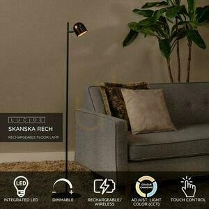 Nabíjateľná stojacia lampa Lucide SKANSKA RECH LED 3 W, kávová, IP44, 137 cm small 2