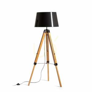 Stojacia lampa Rendl ALVIS/RIDICK R14501 – bambus, čierne tienidlo so zlatým vnútrom small 5