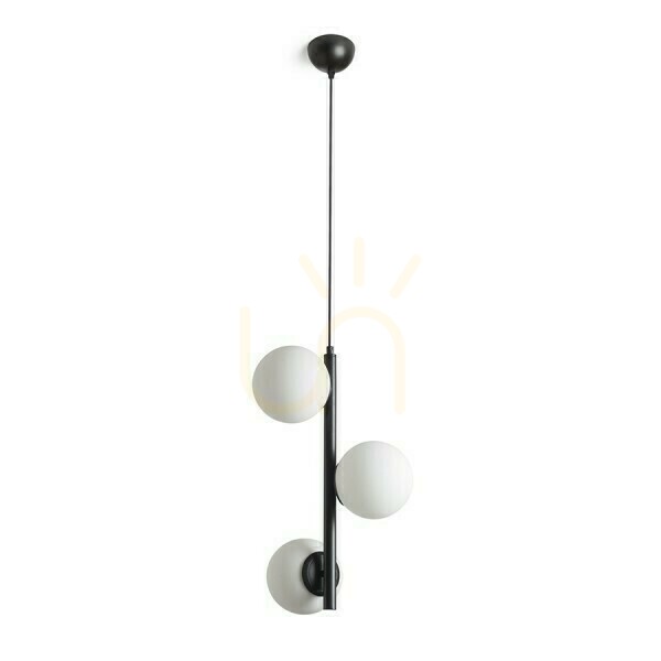 Skontrolujte Závesné svietidlo Etheria Black Opal Glass 230 V Led E27 3x11 W. Závesné svietidlo Etheria Black Opal Glass 230 V Led E27 3x11 W.