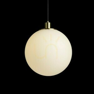 Boulder 30 Opálové sklo/brúsená mosadz Závesné svietidlo 230 V Led E27 15 W. small 4