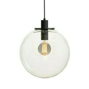 Boulder 30 Závesné svietidlo Transparentné sklo/čierna 230 V Led E27 15 W. small 1