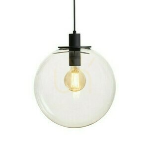 Boulder 30 Závesné svietidlo Transparentné sklo/čierna 230 V Led E27 15 W. small 2