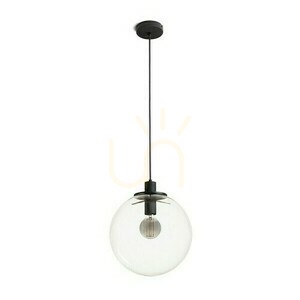Boulder 30 Závesné svietidlo Transparentné sklo/čierna 230 V Led E27 15 W. small 3
