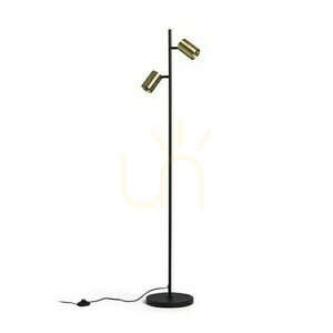 Flynn Ii Stojaca lampa čierna/mosadz brúsená 230 V Led Gu10 2x9 W. small 5