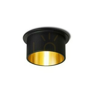 Orta Zapustená stropná šošovka čierna/zlatá 230 V Led Gu10 9 W. small 1