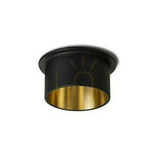 Orta Zapustená stropná šošovka čierna/zlatá 230 V Led Gu10 9 W. small 3
