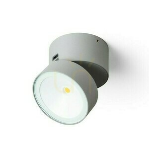 Nástenné svietidlo Flavio R Povrchová montáž Svetlá sivá 230 V Led 6 W 110° ip54 3000 K small 0
