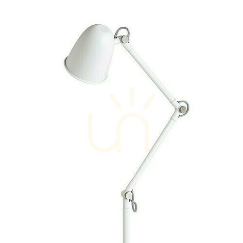 Skontrolujte Danny Stojaca lampa biela niklová matná 230 V Led E14 5 W.