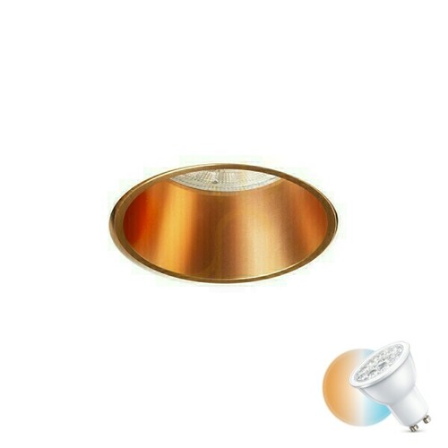 Skontrolujte Daytona Zapustené svietidlo Fixed Gypsum/Copper Brushed 230 V Led Gu10 8 Watt.