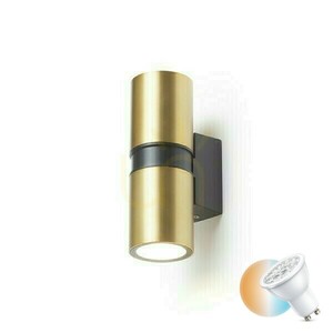 Vonkajšie nástenné svietidlo Mano Brushed Brass/Black 230 V Led Gu10 2x8 W Ip54 small 0