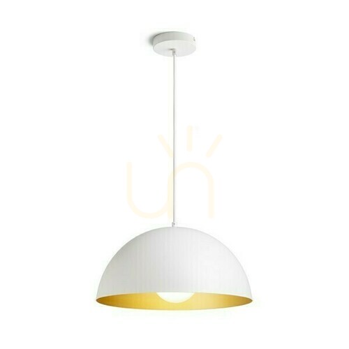 Skontrolujte Gladys 40 bielo-zlatá závesná lampa 230 V Led E27 30 W.
