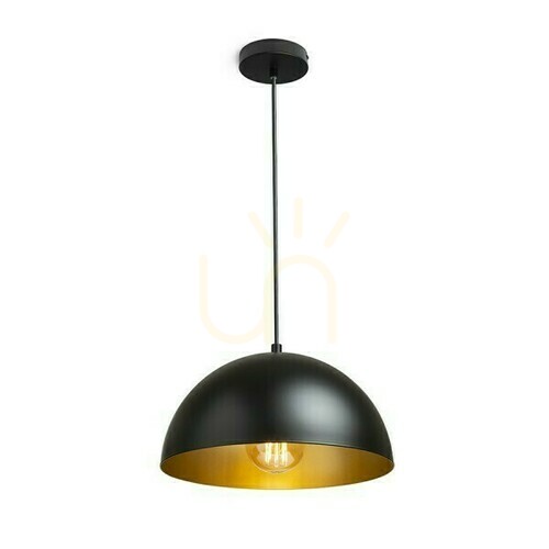 Skontrolujte Gladys 30 čierno-zlatá závesná lampa 230 V Led E27 15 W.