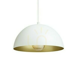 Gladys 30 bielo-zlatá závesná lampa 230 V Led E27 15 W. small 2