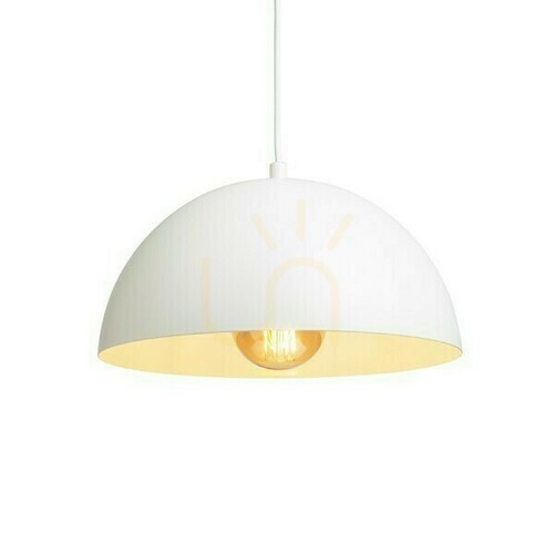 Skontrolujte Gladys 30 White/White 230 V Led E27 15 W závesné svietidlo.