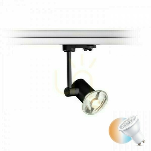 Skontrolujte Faxové reflektory pre 3-fázovú koľajnicu čierne 230 V Led Gu10 12 W.