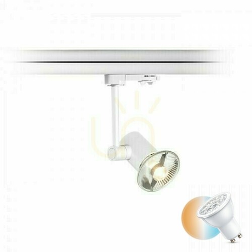 Skontrolujte Faxové reflektory pre 3-fázovú koľajnicu biele 230 V Led Gu10 12 W.