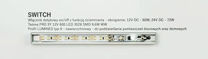 Spínač SWITCH pre LED pásy so stmievačom PWM 60 W / 12 V, 72 W / 24 V small 3