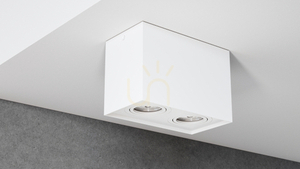 Biele prisadené stropné svietidlo Lumines KALA 2×GU10 small 2