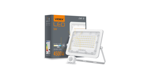 vyhliadka LED reflektor 50W NW SMD IP65 PIR, biely LED reflektor 50W NW SMD IP65 PIR, biely