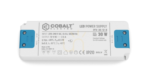 Skontrolujte LED zdroj CobaltElectro PFV 12V 30W IP20 B.