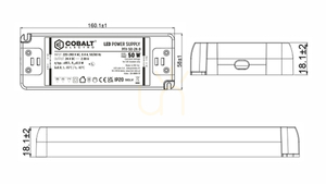 Napájací zdroj CobaltElectro PFV 24V 50W IP20 B LED. small 1