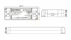 LED zdroj CobaltElectro PFV 24V 75W IP20 B. small 1
