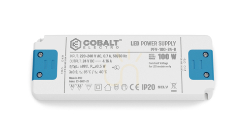 Skontrolujte LED zdroj CobaltElectro PFV 24V 100W IP20 B.