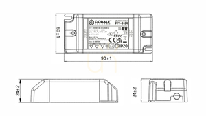 LED zdroj CobaltElectro PFV 12V 8W IP20 B. small 1