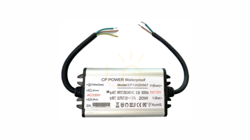 Skontrolujte Napájací modul kovové puzdro 12V 20W IP67 V2