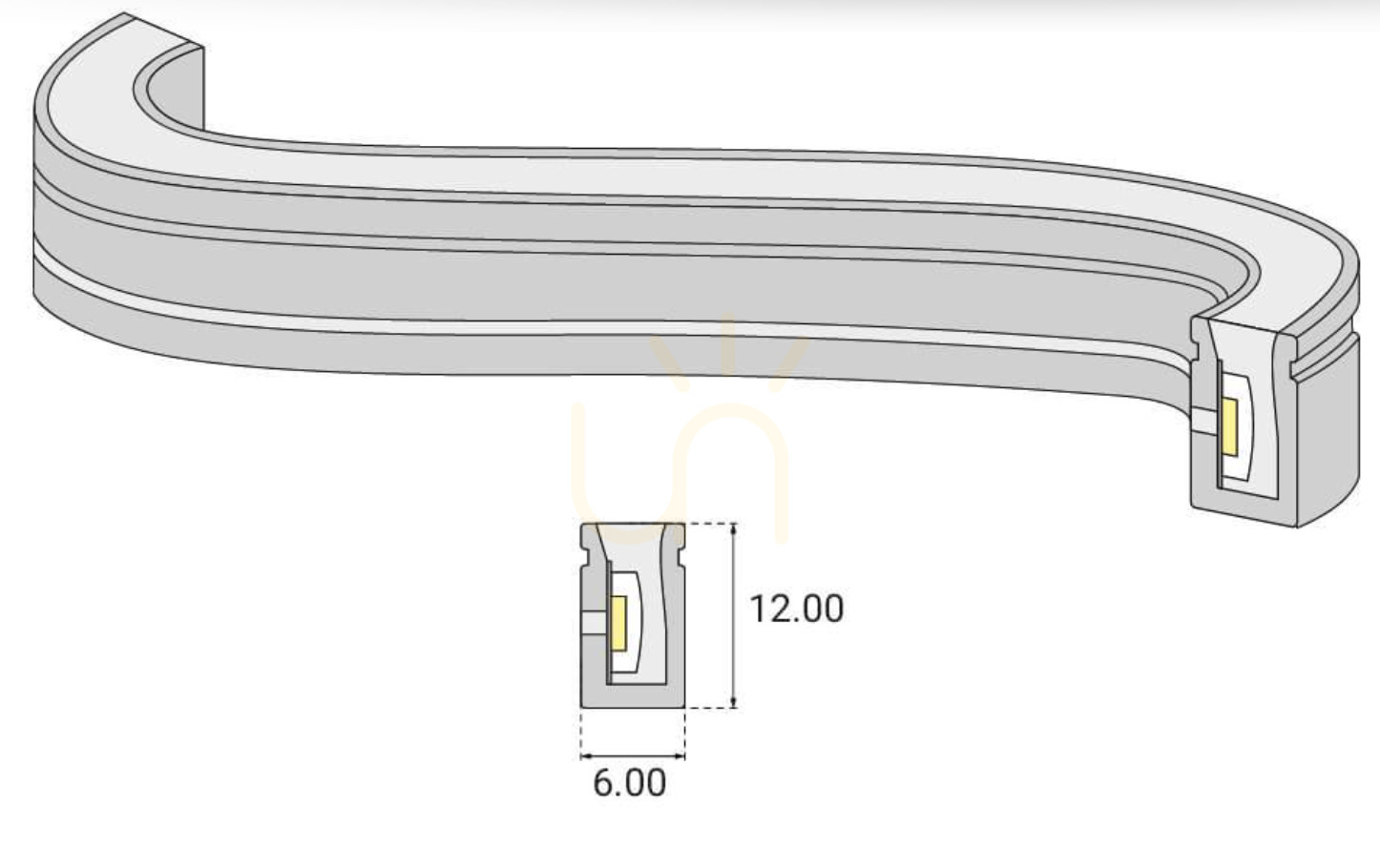 Náhľad Neon Flex HXS 10W / 6500K / denné biele svetlo / vodotesnosť IP67 / 1 m / Bergman Neon Flex HXS 10W / 6500K / denné biele svetlo / vodotesnosť IP67 / 1 m / Bergman