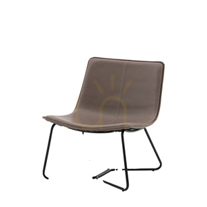 Lounge kreslo Gallery Direct Hawking Ember z umelej kože s čiernym kovovým rámom small 4