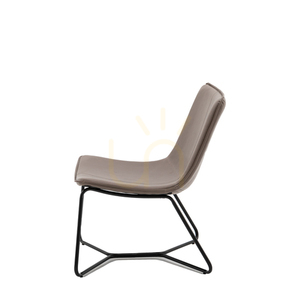 Lounge kreslo Gallery Direct Hawking Ember z umelej kože s čiernym kovovým rámom small 5