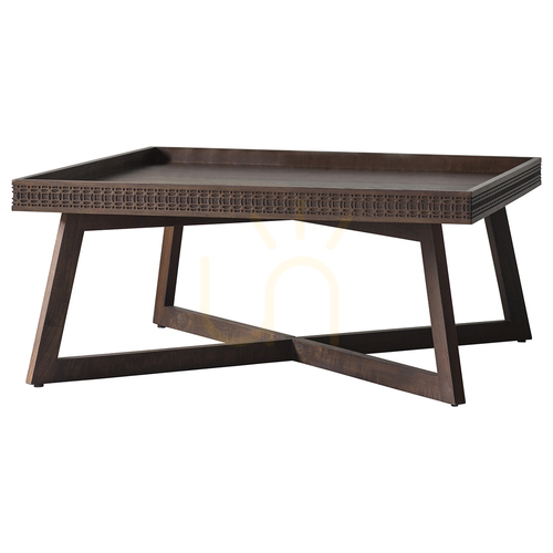 Skontrolujte Konferenčný stolík Gallery Direct Boho Retreat 90 × 90 cm hnedý mango masív