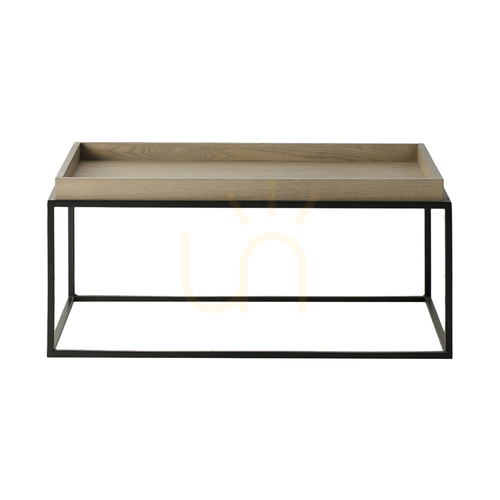 Skontrolujte Konferenčný stolík Gallery Direct Forden Tray šedý 90x60x40 cm MDF kov