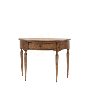 Konzolový stolík Gallery Direct Highgrove Demi Lune, prírodné drevo Mindi, 92,5 cm small 5