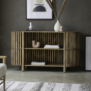 Konzolový stôl Gallery Direct Voss 140 × 40 cm akáciové drevo a železo, prírodný small 1