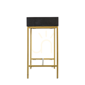 Konzolový stolík Gallery Direct Ripple 110 cm čierny/zlatý s 2 zásuvkami small 4