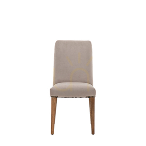 Jedálenská stolička Gallery Direct Highgrove 2 ks holubičia sivá zamatová dubové nohy small 0