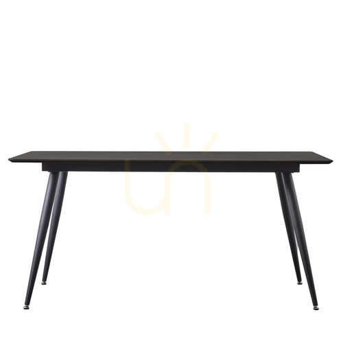 Skontrolujte Jedálenský stôl Gallery Direct Astley čierny 160 × 90 cm dubová dyha MDF
