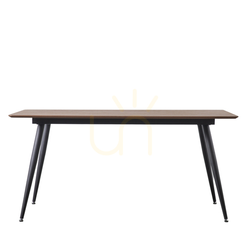 Skontrolujte Jedálenský stôl Gallery Direct Astley orech 160 x 90 cm MDF dubová dyha kov