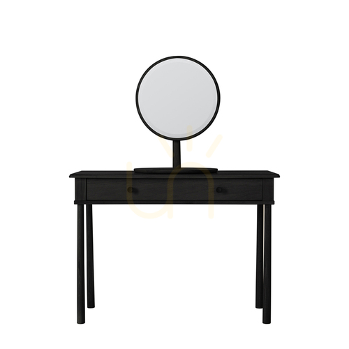 Skontrolujte Toaletný stolík Gallery Direct Wycombe čierny 110 × 40 × 80 cm dub/MDF