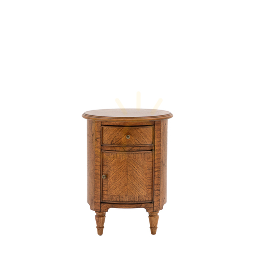 Skontrolujte Príručný stolík Gallery Direct Highgrove Drum Peroba 45 cm Mindi