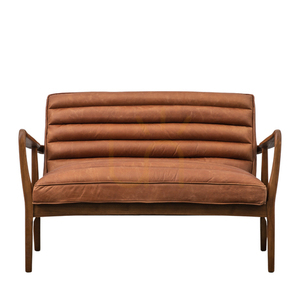 Pohovka Gallery Direct Datsun 2-miestna kožená Vintage Brown 118 cm small 0