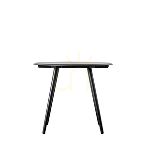 Jedálenský stôl Gallery Direct Maddox okrúhly 90 cm čierny dubový dekor small 0