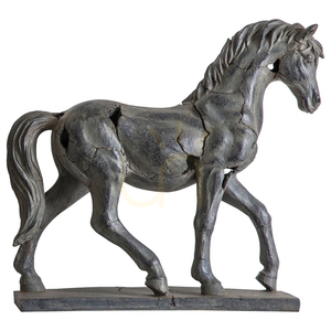 Socha koňa Gallery Direct Tamir antický vzhľad živica 45 cm small 0