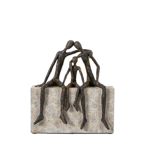 Socha rodiny The Three of Us Gallery Direct sivá/čierna polyresin 23x10x25 cm small 0
