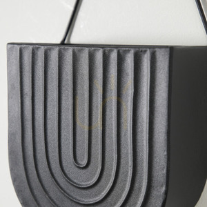 Nástenný kvetináč Gallery Direct Lexy sada 2 ks čierny kovový 40 cm small 2