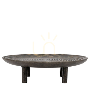 Podnos na nožičkách Gallery Direct čierny 41 cm hlinený veľký small 0