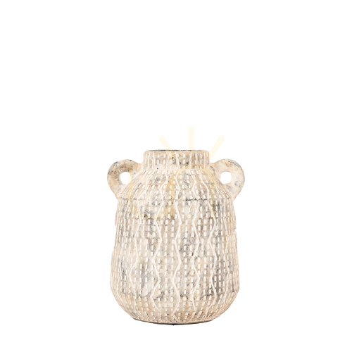 Skontrolujte Váza Gallery Direct Ica biela kamenina 20 cm