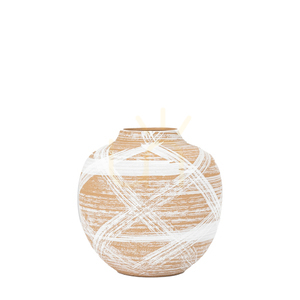 Váza Gallery Direct Tarka malá hnedo-biela kamenina 18,5 cm small 0